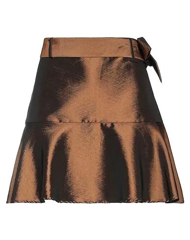 Cocoa Satin Mini skirt