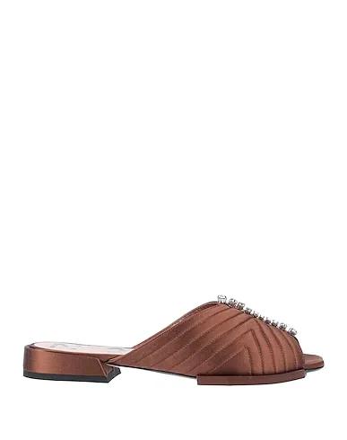 Cocoa Satin Sandals
