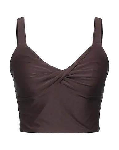 Cocoa Synthetic fabric Top