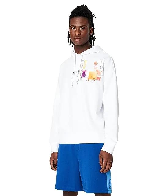 Collage Patch Drawstring Hoodie