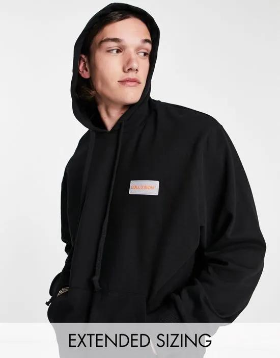 COLLUSION branded hoodie in black - part of a set