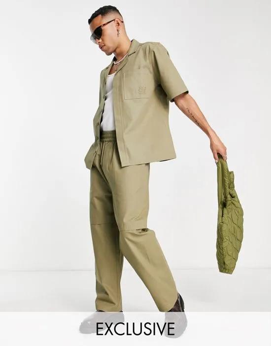 COLLUSION cargo pants in khaki - part of a set