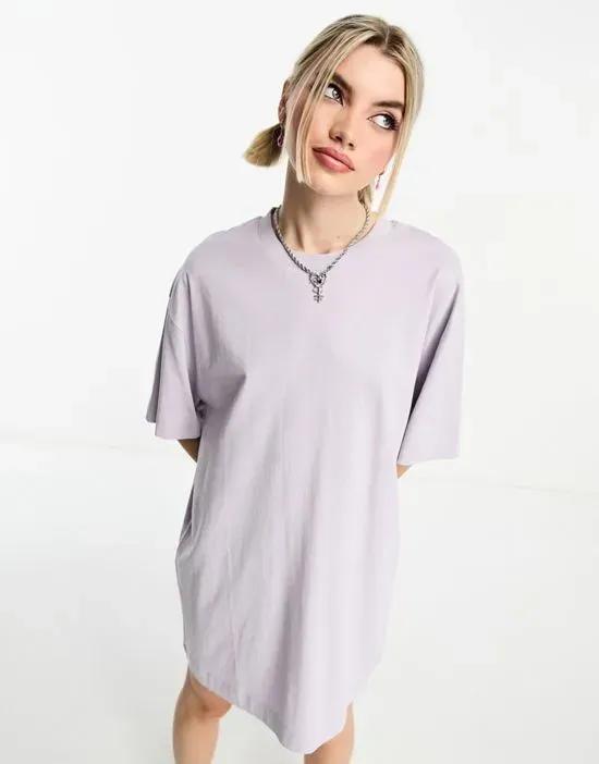 COLLUSION t-shirt mini dress in lilac