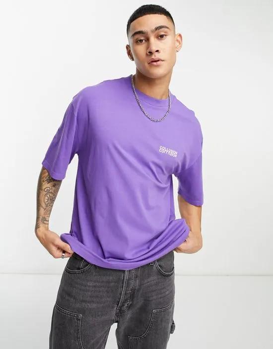 COLLUSION t-shirt with mirror print in washed purple