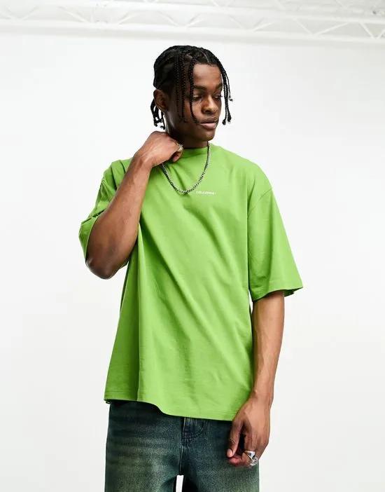 COLLUSION text print t-shirt in green