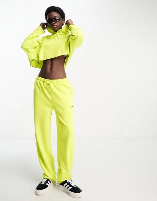 COLLUSION wide leg sweatpants in lime