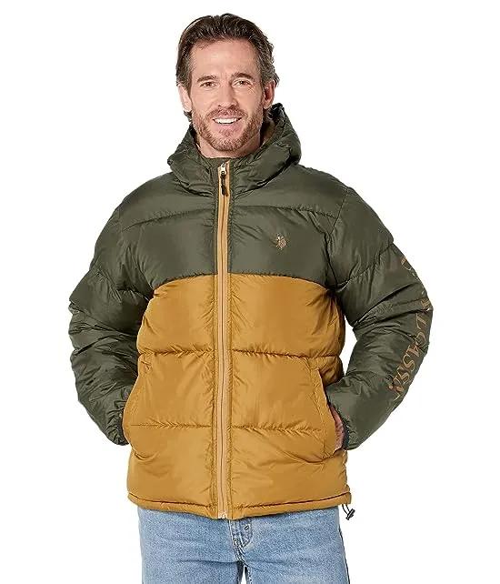 Color-Blocked Padded Puffer