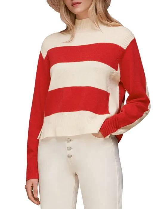 Colorblock Stripe Wool Sweater
