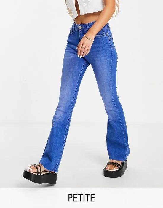 comfort flare jean in bright blue