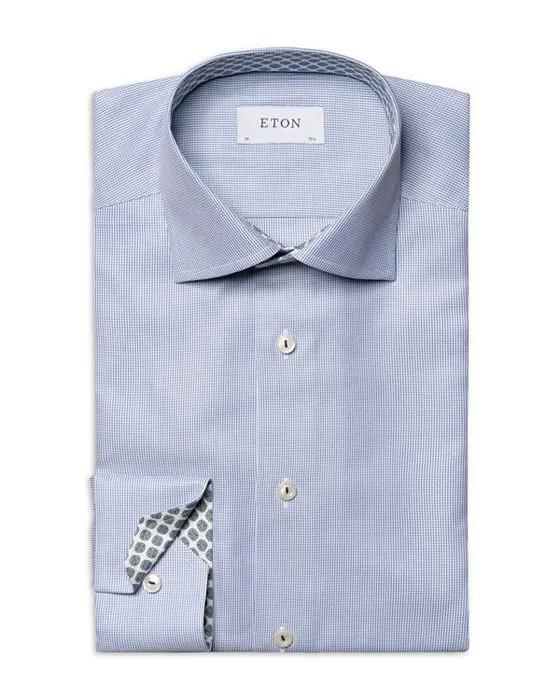 Contemporary Fit Cotton Blend Shirt with Contrast Details