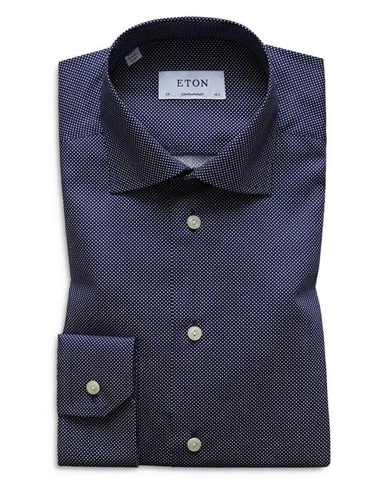 Contemporary Fit Dotted Dress Shirt