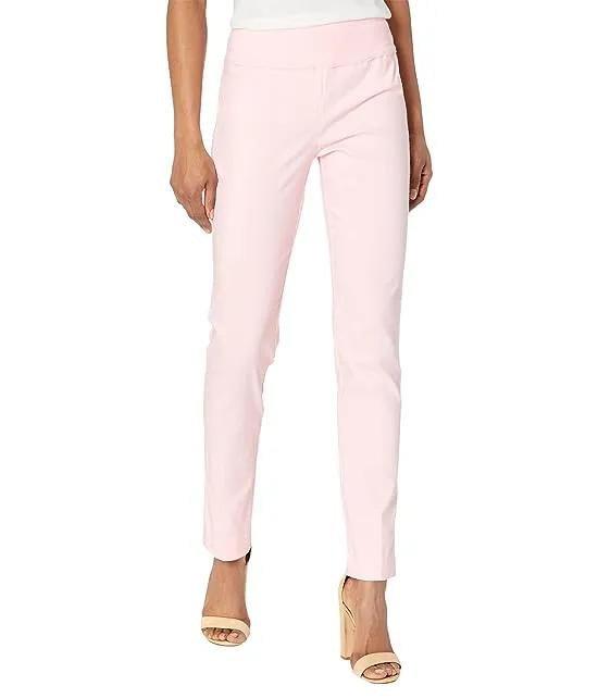 Control Stretch Pull-On Ankle Pants with Back Slit Detail