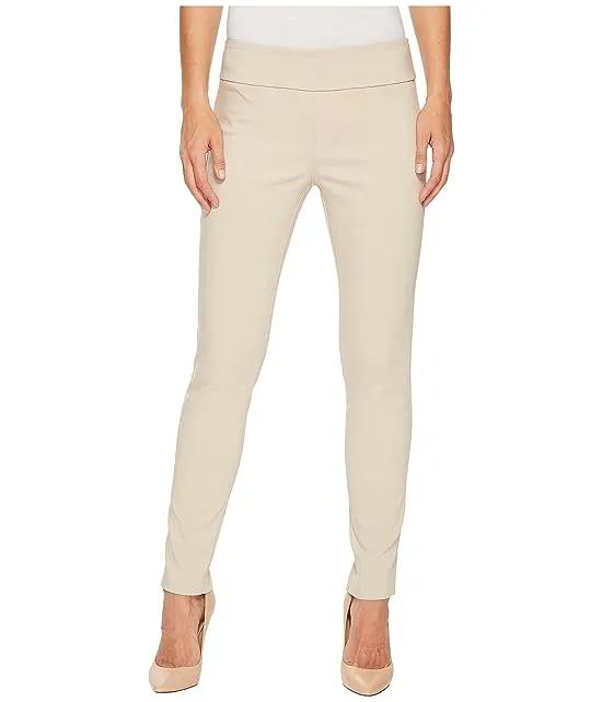 Control Stretch Pull-On Ankle Pants with Back Slit Detail