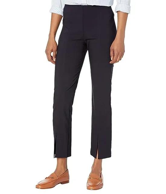 Control Stretch Pull-On Pants w/ Front Slit