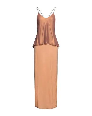 Copper Crêpe Long dress