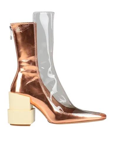 Copper Leather Ankle boot