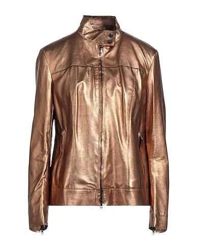 Copper Leather Biker jacket