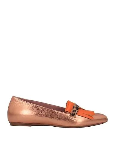 Copper Leather Loafers