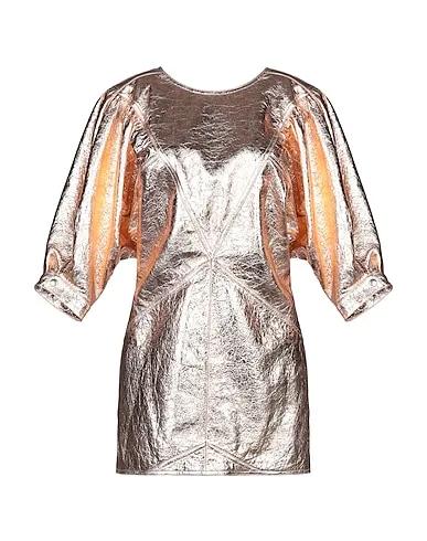 Copper Leather Short dress