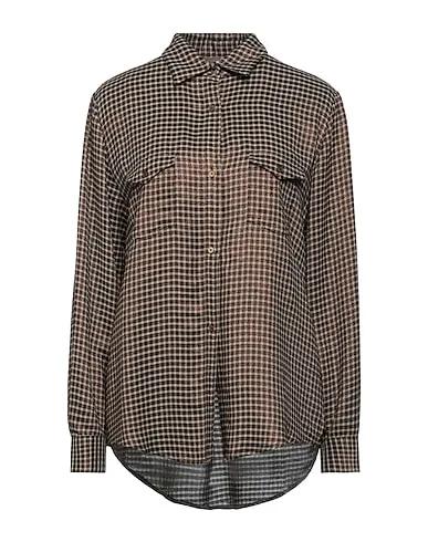 Copper Plain weave Checked shirt