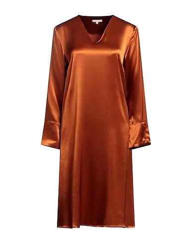 Copper Satin Midi dress
