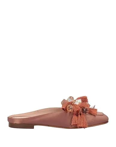 Copper Satin Mules and clogs