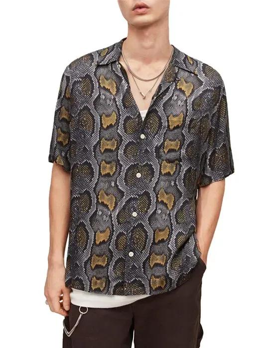 Copperhead Print Short Sleeve Camp Shirt