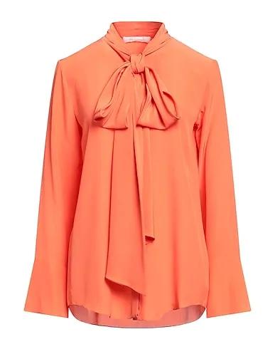 Coral Crêpe Shirts & blouses with bow