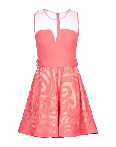 Coral Crêpe Short dress