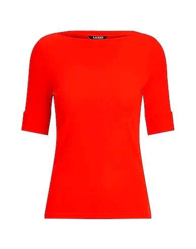 Coral Jersey Basic T-shirt COTTON BOATNECK TOP
