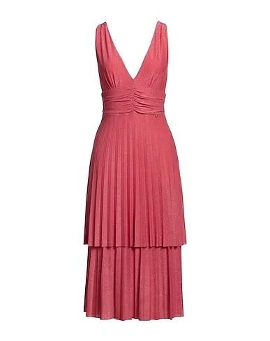 Coral Knitted Midi dress