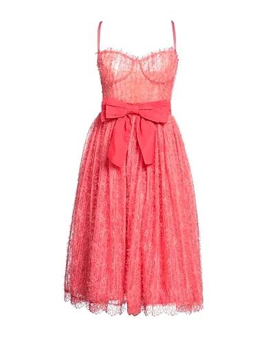 Coral Lace Midi dress