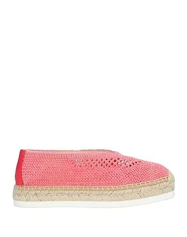 Coral Leather Espadrilles