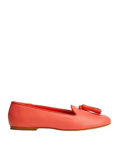 Coral Leather Loafers LEATHER TASSEL SLIPPERS
