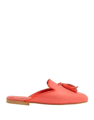 Coral Leather Mules and clogs LEATHER TASSEL MULES
