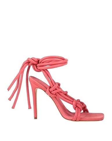 Coral Leather Sandals