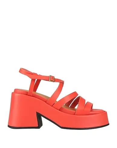 Coral Leather Sandals