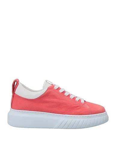 Coral Leather Sneakers