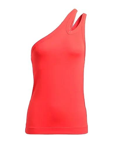Coral One-shoulder top LUCA LYOCELL RIB CREPE ASYMETRIC STRAP TOP
