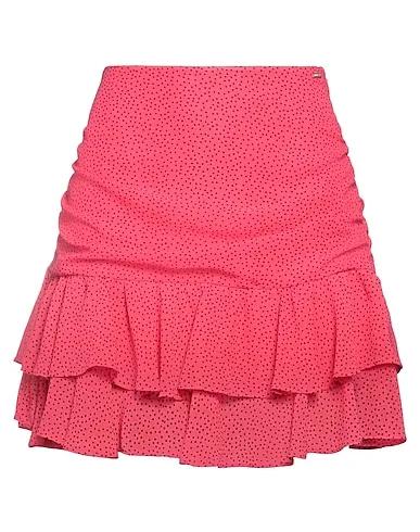 Coral Organza Mini skirt