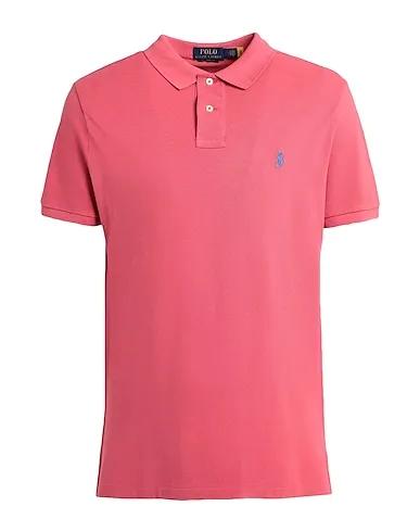 Coral Piqué Polo shirt CUSTOM SLIM FIT MESH POLO SHIRT