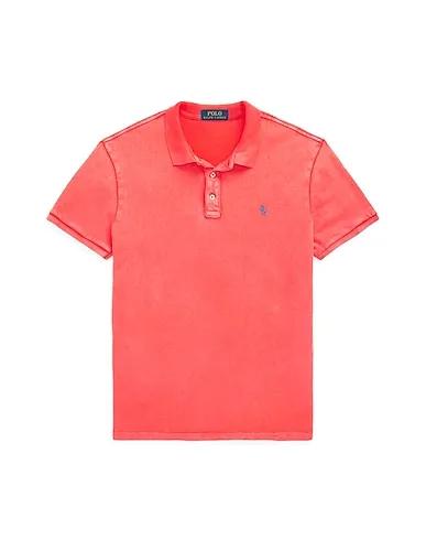 Coral Piqué Polo shirt CUSTOM SLIM FIT SPA TERRY POLO SHIRT
