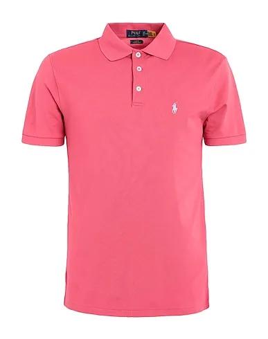 Coral Piqué Polo shirt SLIM FIT STRETCH MESH POLO SHIRT