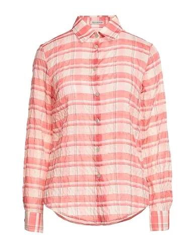 Coral Plain weave Checked shirt