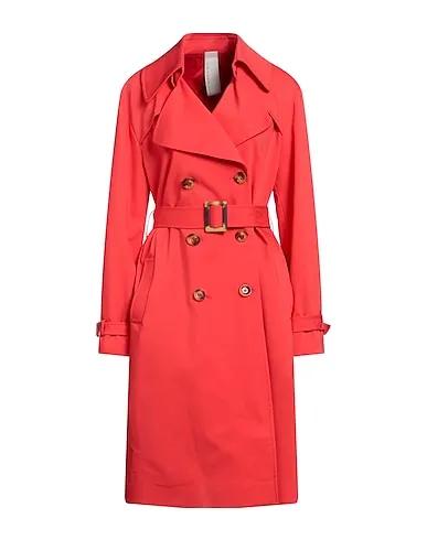 Coral Plain weave Double breasted pea coat