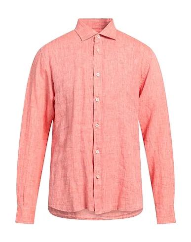 Coral Plain weave Linen shirt