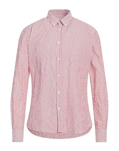 Coral Plain weave Striped shirt