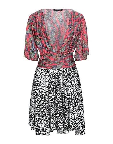 Coral Satin Short dress