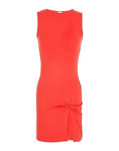 Coral Short dress JERSEY SLEEVELESS FRONT RUCHED SLIT MINI DRESS
