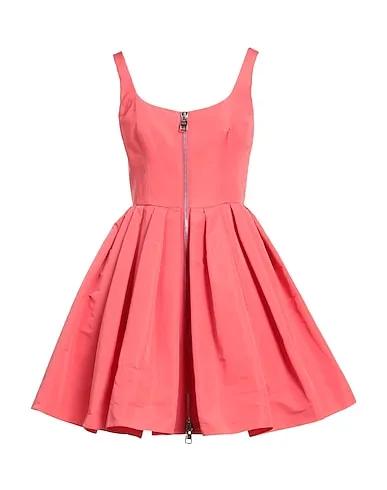 Coral Techno fabric Short dress